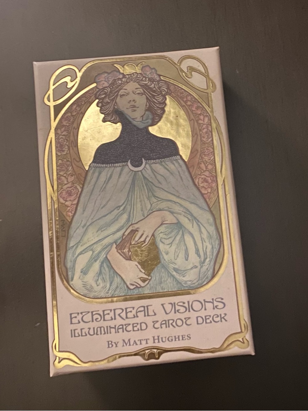 Ethereal Visions Illuminated Tarot Deck - Pastel Blue & Gold Box